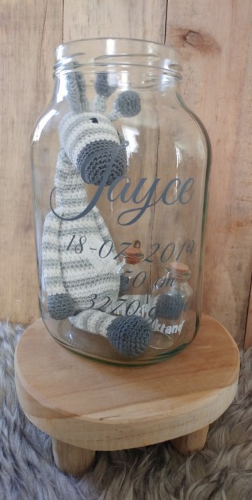 Baby kado met melktandjes en haarlok