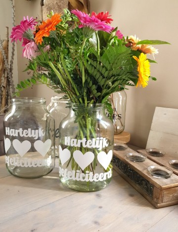 Bloemvaas hartelijk gefeliciteerd 2