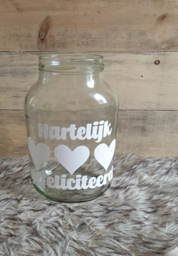 Bloemvaas hartelijk gefeliciteerd