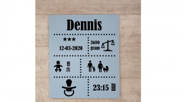 Geboortebord blauw2222