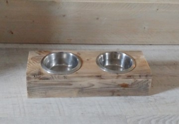 Honden voeder bak hout